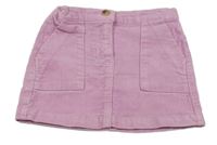 Růžová manšestrová sukně H&M