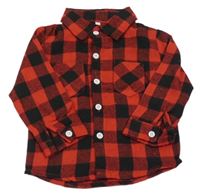 Černo-červená kostkovaná košile 