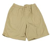 Nové - Béžové plátěné kraťasy Uniqlo