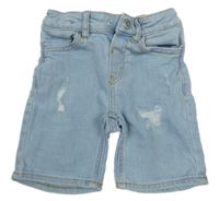 Světlemodré riflové kraťasy s prošoupáním H&M