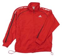 Červeno-černá propínací sportovní mikina s logem Adidas
