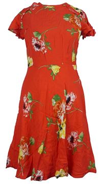 Dámské korálové květované šaty Dorothy Perkins 