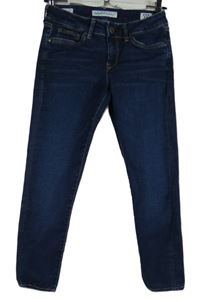 Dámské tmavomodré skinny kotníkové rifle Pepe Jeans 