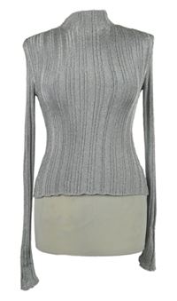 Dámský stříbrný lehký svetr H&M