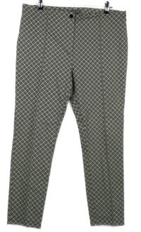 Dámské černo-okrové kostkované tregíny s puky Primark 