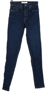 Dámské tmavomodré skinny rifle Topshop 