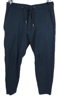 Pánské tmavomodré teplákové skinny kotníkové kalhoty Celio 