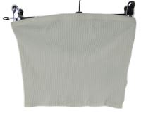 Dámský bílý žebrovaný bandeau top H&M