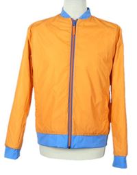 Pánská oranžová/modrá šusťáková oboustranná jarní bunda Swims