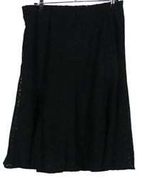 Dámská černá vzorovaná midi sukně M&S