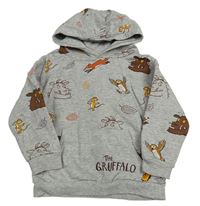 Šedá mikina s The Gruffalo a kapucí Tu