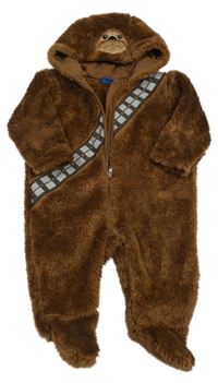 Hnědá chlupatá kombinéza s kapucí- Star Wars 