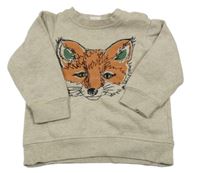 Béžová mikina s liškou H&M