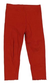 Červené žebrované legíny Disney