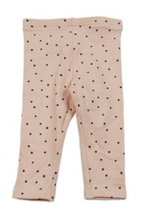 Světlerůžové puntíkaté legíny Primark