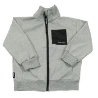 Světlešedo-černá propínací mikina Bekkin