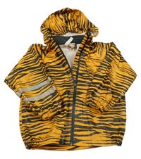 ORanžovo-černá nepromokavá bunda s kapucí H&M