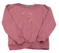 Vínová mikina s koníkem z flitrů Yigga