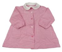 Růžovo-bílá kostkovaná halenka