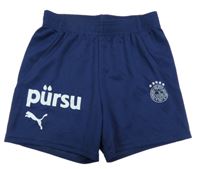 Tmavomodré sportovní funkční kraťasy Puma