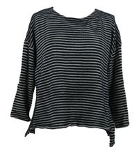 Dámský tmavomodro-smetanový pruhovaný lehký svetr Dunnes