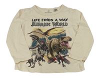 Béžové triko s dinosaurem H&M