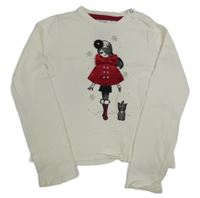 Bílý svetr s dívkou a pejskem 