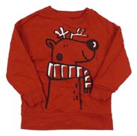 Červená mikina se sobem Next