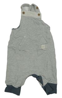 Bílo-modré pruhované laclové tepláky Mamas&Papas