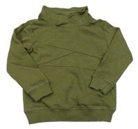 Khaki mikina s komínovým límcem Alana