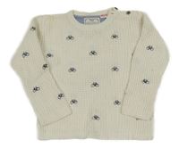 Bílý svetr s jízdními koly Zara