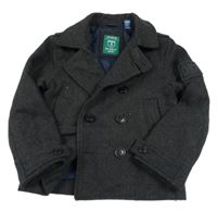 Antracitová vlněná podšitá bunda Okaidi