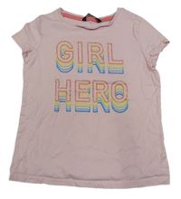 Světlerůžové tričko s nápisem George