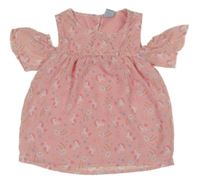 Světlerůžová šifonová halenka s jednorožci a volnými rameny Kiki&Koko