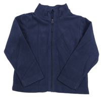 Tmavomodrá fleecová funkční propínací mikina Mountain Warehouse