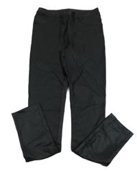 Černé potažené džegíny ZARA