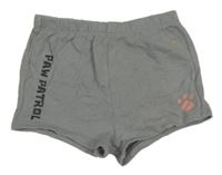 Šedé teplákové kraťasy s nápisem H&M