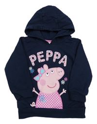 Tmavomodrá mikina s Peppou a kapucí 