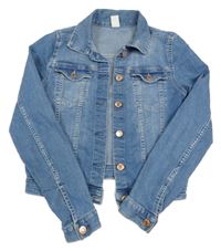 Modrá riflová crop bunda Denim Co.