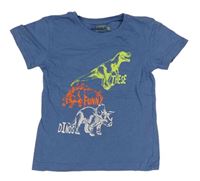 Modré tričko s dinosaury Losan
