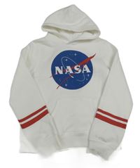 Bílá mikina Nasa s kapucí H&M