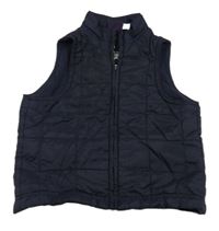 Tmavomodrá šusťáková prošívaná zateplená vesta zn. Sergent Major