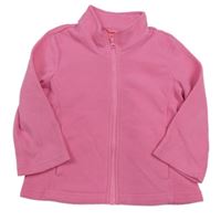Růžová fleecová propínací mikina F&F