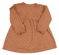 Oranžové teplákové šaty s kytičkami a volánky George 