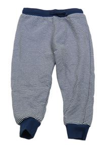 Tmavomodro-bílé pruhované tepláky M&S