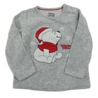 Šedá sametová mikina s medvídkem Pú C&A