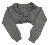 Nové - Šedo-stříbrné svetrové bolerko H&M