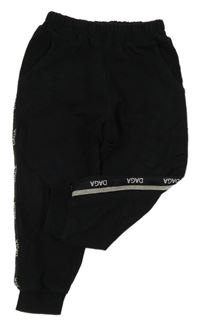 Černé tepláky s proužky Daga