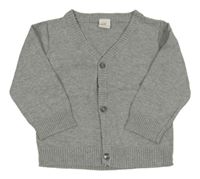 Šedý propínací svetr H&M