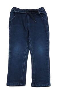 Tmavomodré teplákové rifle Next